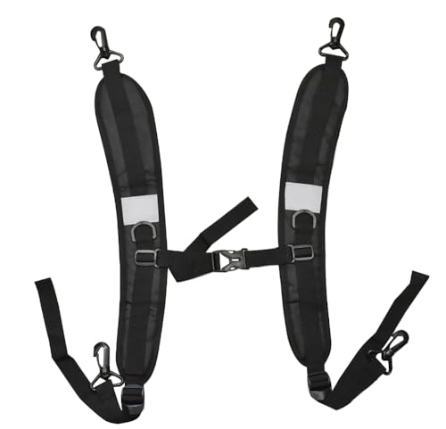 Backpack Straps, Adjustable Padded Shoulder Straps for Backpack Dry Bags ，Replacement Padded Strap with Metal/Plastic Clips