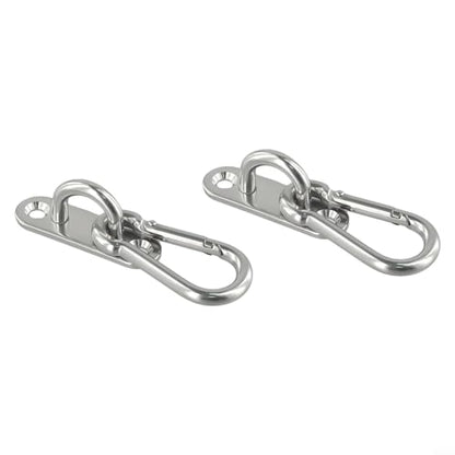 Steel Ceiling Wall Hook Anchor Hanger Yoga Swing Suspension Straps, Gym Brackets Indoor Outdoor Use, 2 Pack Silver