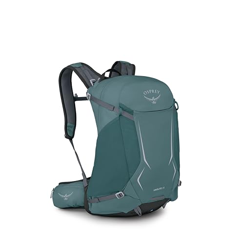 Osprey Hikelite 28L Durable Hiking Backpack - Travel Daypack with Rain Cover for Men and Women, Cascade Blue - color: Cascade Blue, style: 28l