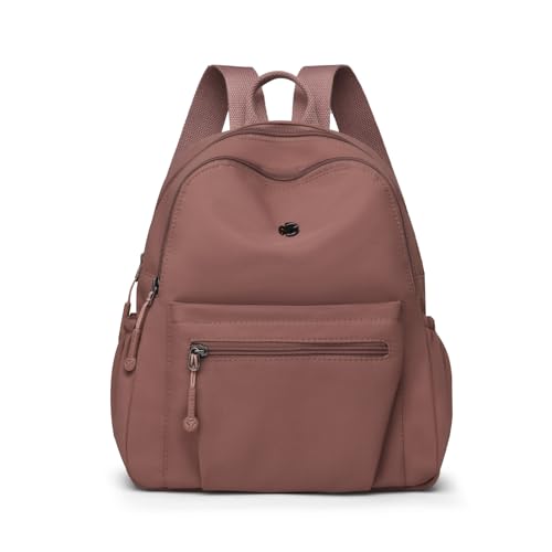 Tanweibago Mini Nylon Women Backpacks,11L Small Ladies backpacks Casual Lightweight Women Shopping Travel Daypack (Z-Caramel) - color: Z-caramel