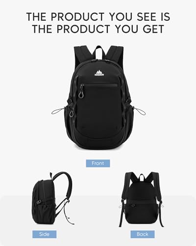 40x30x15cm Personal Item Bag 16x12x6 Travel Backpack Flight Approved with Anti-Theft Pocket Water-resistant Casual Daypack for Weekender Business Hiking, Black - color: Black