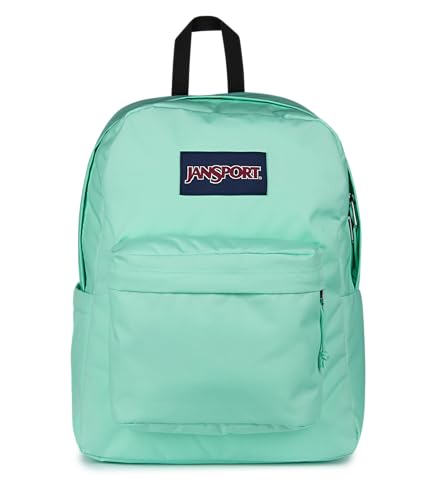 JanSport SuperBreak Plus Backpack with Padded 15-inch Laptop Sleeve and Integrated Bottle Pocket - Spacious and Durable Daypack for Work and Travel - Magic Mint - color: Magic Mint