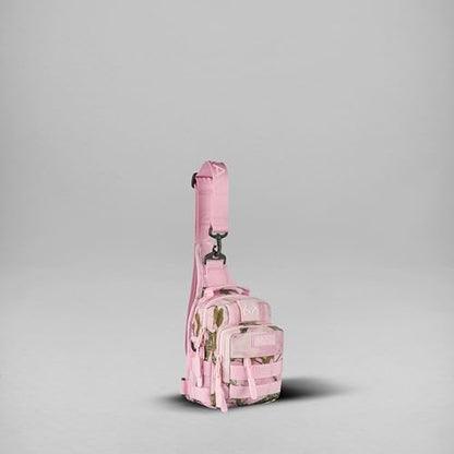 WOLFpak 4L Mini Tactical Sling Bag (Realtree APX Flushing Pink) Compact Crossbody Backpack for Gym, Travel & EDC | Tactical Shoulder Bag with Multiple Pockets Lightweight, Durable Sling Pack - color: Realtree Apx Flushing Pink