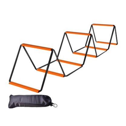Agility Ladder Soccer Agility Ladder Football Speed Ladder Workout Agility Ladder Carbon Steel Foldable Suitable for Adults Athletes Coaches Team TRAI - size: 8 Grids With Bag