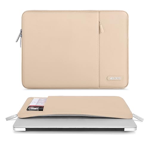 MOSISO Laptop Case 13 inch, Laptop Sleeve Compatible with MacBook Neo/Air/Pro 13 inch with A18/M5/M4/M3/M2/M1 Chip 2026-2016, Polyester Vertical Computer Sleeve Bag with Pocket, Apricot - color: Apricot, size: 13 inch