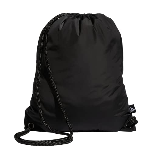 adidas Ready Sackpack – Drawstring Backpack Lightweight Small Gym Bag - color: Black/Gold Metallic/1.0
