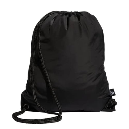 adidas Ready Sackpack – Drawstring Backpack Lightweight Small Gym Bag - color: Black/Gold Metallic/1.0