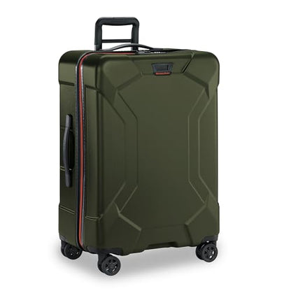 Briggs & Riley 27 Inch Medium Checked Luggage - Hardshell Heavy Duty Travel Suitcase Spinner with TSA Lock - Integrated Garment Compartment System - Torq Collection - Hunter Green - color: Hunter, size: 27"