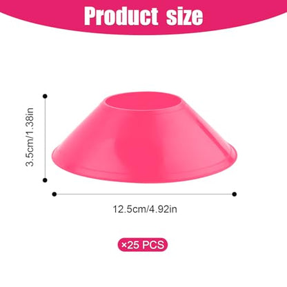 25pcs Soccer Cones for Training, Mini Football Practice Cones with Mesh Bag Flexible Agility Field Markers Disc for Football Soccer Basketball Sports Training Practice Equipment