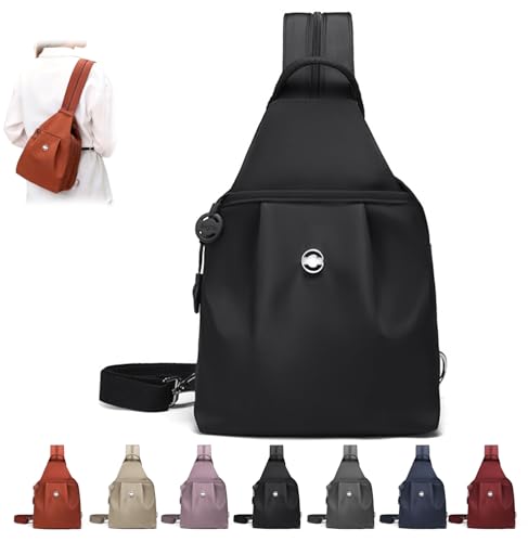 3 in 1 Anti Theft Travel Tote Bag, Waterproof Convertible Capacity Backpack, Lightweight Sling Crossbody Bag for Women's Outdoor (Black) - color: Black
