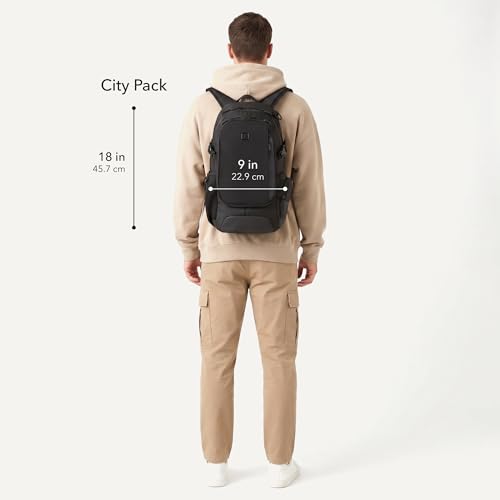 SWISSGEAR City Pack Backpack, Slim Profile, Dark Grey,15.9L, 18-Inch - color: Dark Grey