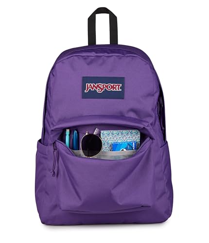 JanSport SuperBreak Plus Backpack with Padded 15-inch Laptop Sleeve and Integrated Bottle Pocket - Spacious and Durable Daypack for Work and Travel, Grape Jelly - color: Grape Jelly