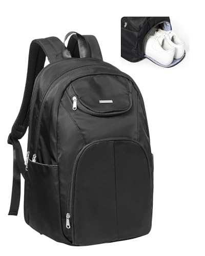 Sports Backpack for Men Women Work Commuter Causal Daypack Hiking Gym Workout Backpack with Shoes Compartment Water Reisistant Black - color: G-black