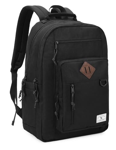 VX VONXURY School Backpack for Girl Boys 18L Large Laptop Bookbag with 2 Compartments Water Resistant Travel Bag for Women Men Teen (Black) - color: Black, size: 18L Large