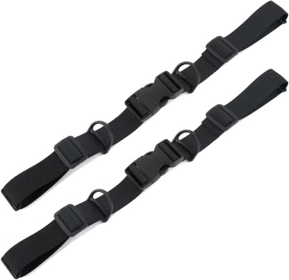 2 Pcs Adjustable Backpack Sternum Straps Chest Belt Hardness Strap with Anti-slip Fixed Clips for Camping Hiking - color: Black