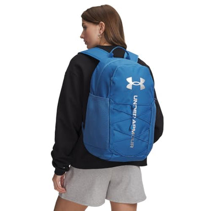Under Armour Unisex Hustle Sport 6.0 Backpack, (430) Aegean Blue/Blackout Navy/Metallic Silver, One Size Fits Most - color: (430) Aegean Blue / Blackout Navy / Metallic Silver, size: One Size Fits Most