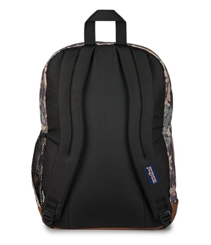 JanSport Cool Backpack with 15-inch Laptop Sleeve, Large Computer Bag Rucksack with 2 Compartments, Ergonomic Straps, Woodland Camo - color: Woodland Camo Green/Grey/Charcoal
