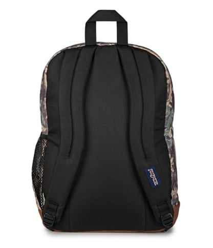 JanSport Cool Backpack with 15-inch Laptop Sleeve, Large Computer Bag Rucksack with 2 Compartments, Ergonomic Straps, Woodland Camo - color: Woodland Camo Green/Grey/Charcoal