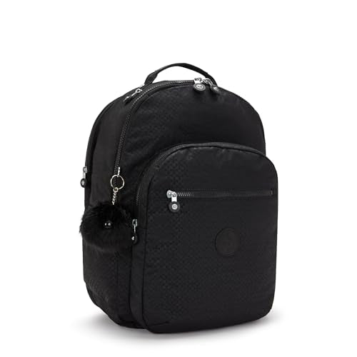 Kipling Women's Seoul Extra Large 17" Laptop Backpack, Durable, Roomy with Padded Shoulder Straps, Built-In Protective Sleeve - color: Echo Emb, size: 13.5''L x 17.75''H x 9''D