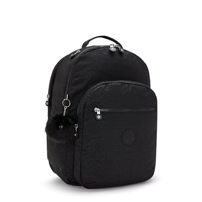 Kipling Women's Seoul Extra Large 17" Laptop Backpack, Durable, Roomy with Padded Shoulder Straps, Built-In Protective Sleeve - color: Echo Emb, size: 13.5''L x 17.75''H x 9''D