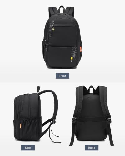 Airlines Personal Item Bag 17x10x9 Travel Backpack Carry On Flight Approved Lightweight Causal Bookbag for College (Black) - color: Black