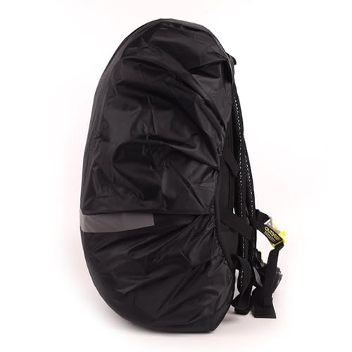 Water Rain Covers for Backpack Rucksack Rain Covers Rainproof Protector with Reflective Strips Bag Rain Covers - color: Black Color-S