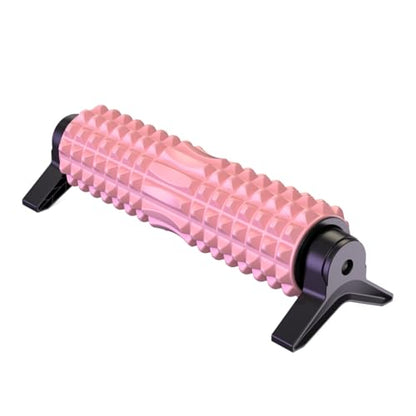 New Upgrade Bracket Foam Roller with Stand for Back Leg Pain, 21 Inch Firm Deep Tissue Muscle Massager for Sore Muscles (Pink) - color: Pink