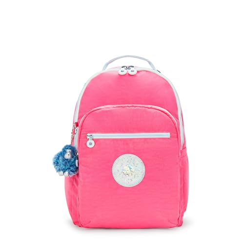 Kipling Women's Seoul 15" Laptop Backpack, Durable, Roomy with Padded Shoulder Straps, Built-In Protective Sleeve - color: White, size: 12.75''L x 17.25''H x 8''D