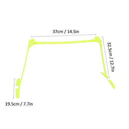 Soccer Agility Hurdle, 2pcs Adjustable Football Soccer Hurdles Agility Speed Training Aids for Athletes, Soccer, Basketball (Yellow)