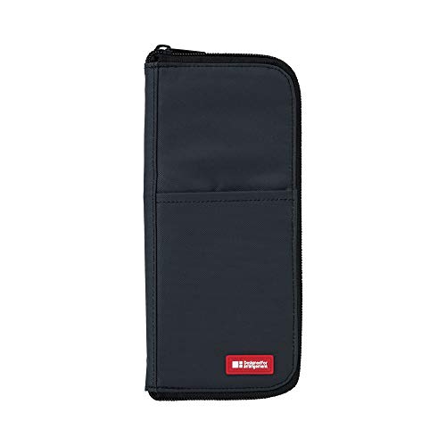 LIHIT LAB Slim Pen/Pencil Pouch, 0.7 × 3.9 × 8.5 Inches, Black (A7652-24) - color: Black, size: 0.7 × 3.9 × 8.5 Inches
