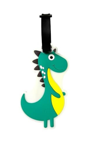 Cute Cartoon Dinosaur Silicone Luggage Tag Fun Stegosaurus Travel Bag Tag Personalized Labels for Cruise Airport - style: Stegosaurus