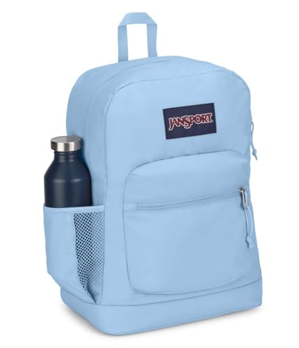 JanSport Cross Town Plus Backpack - Large Main Compartment, Side Water Bottle Pocket, 15-Inch Padded Laptop Sleeve - Blue Dusk - color: Blue Dusk