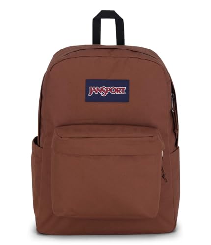 JanSport SuperBreak Plus Backpack with Padded 15-inch Laptop Sleeve and Integrated Bottle Pocket - Spacious and Durable Daypack for Work and Travel - Basic Brown - color: Basic Brown