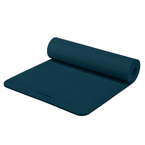 Retrospec Zuma Yoga Mat | 1/2 Inch Thick Non Slip Workout Mat | TPE Exercise Mat for Yoga, Pilates & Stretching | 72x24in - color: Ocean Blue