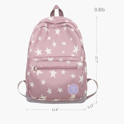 Large Travel Backpack for Women Durable Nylon Hiking Backpack Laptop Bookbag Daypack (Pink) - color: Pink