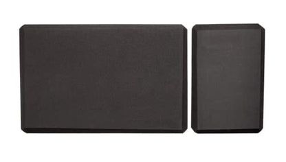 Mune Yoga Block Set of 2 Black High Density EVA Foam Non-Slip Surface to Deepen Yoga Poses Improve Strength Balance Flexibility