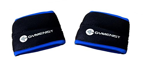 GYMENIST Wrist Weights Running Stylish Bracelet Pair of Weights Set of 2 Jogging Cardio Weight to Strengthen The Hands Forearm - style: 2 Lb (Black - Blue)