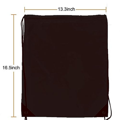 Drawstring Backpack Bulk 24Pcs Draw String Backpack Bags DIY Gym Sports Traveling Yoga Cinch Bag Sackpack Drawstring(black) - color: Black