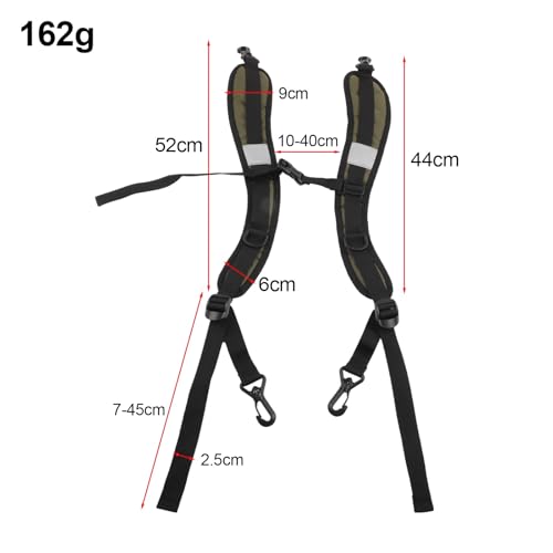 Adjustable Backpack Shoulder Strap for Replacement with Rotating Hook, 600D Oxford Webbing Belt for School Bags Rucksacks, Yellow