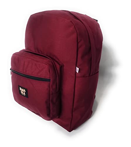 Backpack With Front Pockets And Laptop Sleeve To Carry Heavy Books,University Backpack With Padded Shoulder Straps Made in USA.(Maroon)