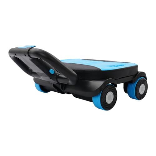 Ab Wheel Roller, 4-Wheel Abdominal Roller with Elbow Support - color: Blue