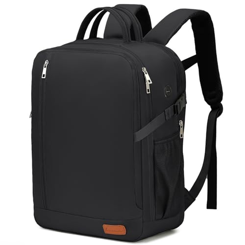 Lossga Travel Backpack, Carry On Backpack Flight Approved, Spirit Airlines Personal Item Travel Bag, Weekender Bags for Women and Men, 63L Water Resistant Lightweight Travel Backpacks for Business - color: Black, size: 63L