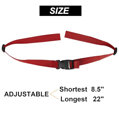 XTACER Backpack Chest Strap Adjustable Backpack Sternum Strap Chest Belt with Buckle (Pack of 4) - color: Red