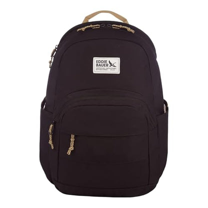 Eddie Bauer Campus Backpack 26L | Everyday Carry | Work | Travel | Commuter | Padded Laptop Sleeve | Stretch Bottle Pockets | Lightweight | Durable - Black - color: Campus - Black, size: 26L