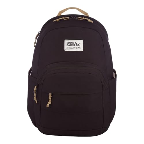 Eddie Bauer Campus Backpack 26L | Everyday Carry | Work | Travel | Commuter | Padded Laptop Sleeve | Stretch Bottle Pockets | Lightweight | Durable - Black - color: Campus - Black, size: 26L
