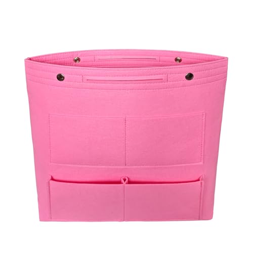 Vercord Extra Tall Felt Bag Organizer Vertical Height Design for Deep Tote and Backpack Bags Pink - color: Pink