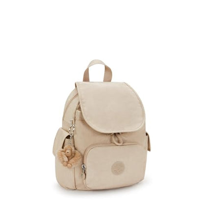 Kipling City Pack Mini Shimmer Backpack - color: Sparkled Beige, size: Mini