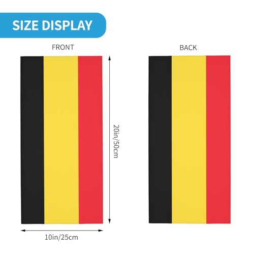 Flag of Belgium Prints Multifunctional Sport Headband – Seamless Stretch Neck Gaiter for Hiking, Biking, Running & Outdoor Activities – Soft, Quick-Dry, No-Fade Design