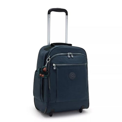 Kipling Women's Gaze Large Rolling, Durable, Wheeled Backpack with Adjustable Shoulder Straps, Nylon Book Bag, True Blue Tonal, 8.25" L x 17.25" H x 12.25" D,100352251 - color: True Blue Tonal