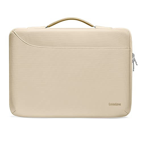 tomtoc 360 Protective Laptop Case Sleeve for 15-inch MacBook Air M5/A3448 2026, M4/A3241, M3/A3114, M2/A2941, 15-inch Surface Laptop 7(Copilot+ PC) 6/5/4/3, Dell XPS 15 Laptop, Water-Resistant Bag - color: Khaki, size: 15 Inch for New MacBook Air